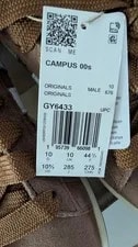 Adidas Campus 00s Bark Retro Skateboard Shoes Size 2