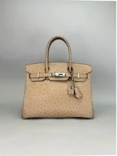 Hermes Birkin 30 Mousses Palladium Hardware Preowned Square O 3