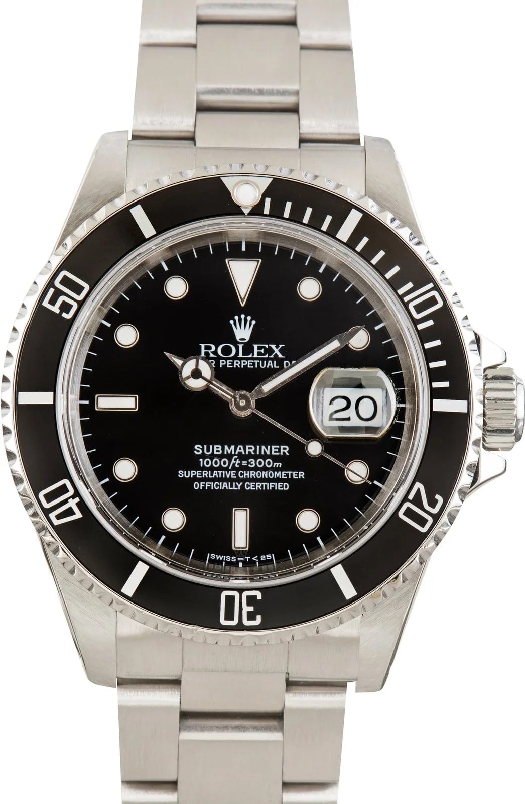 Rolex — Black Dial Rolex Submariner Steel Oyster Ref 16610 — Watch — resale