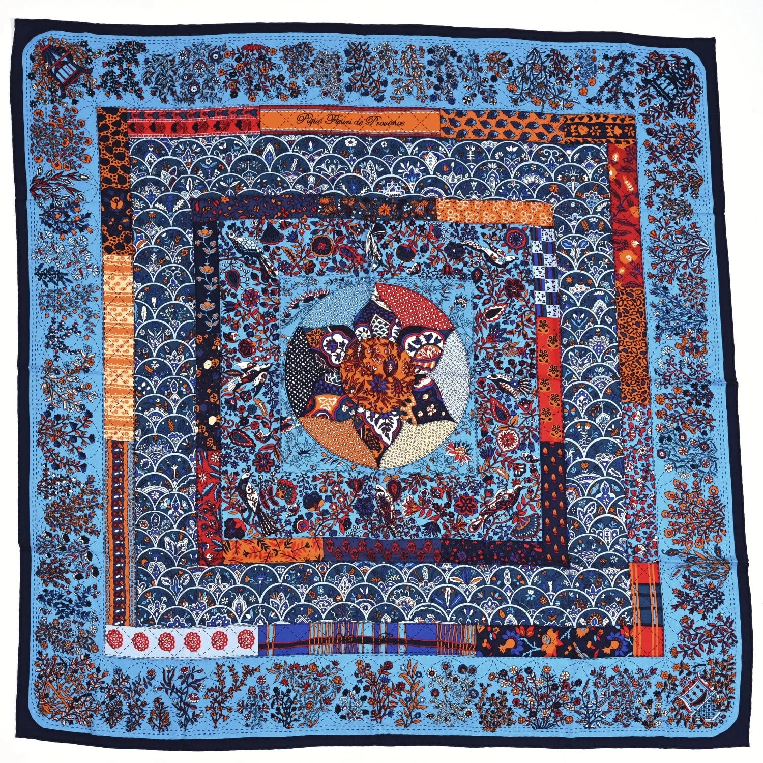 Hermès — Pique Fleuri de Provence Shawl 140 — Accessory — resale