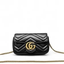 Gucci Chevron GG Marmont Chain Flap Mini (ws070426a4r) 2
