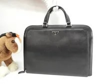 Prada — Prada Briefcase With Front Pocket Document Case 49 — Handbag — resale
