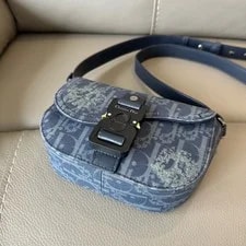 Christian Dior Mini Distressed Messenger Saddle 3