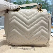 Gucci GG Marmont Double G Logo Magnetic Snap Quilted - Very Good #L9U6R0 4