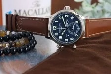 Patek Philippe — Patek Philippe Calatrava Pilot Travel Time 5524G-001, Blue Dial -18kt White Gold — Watch — resale