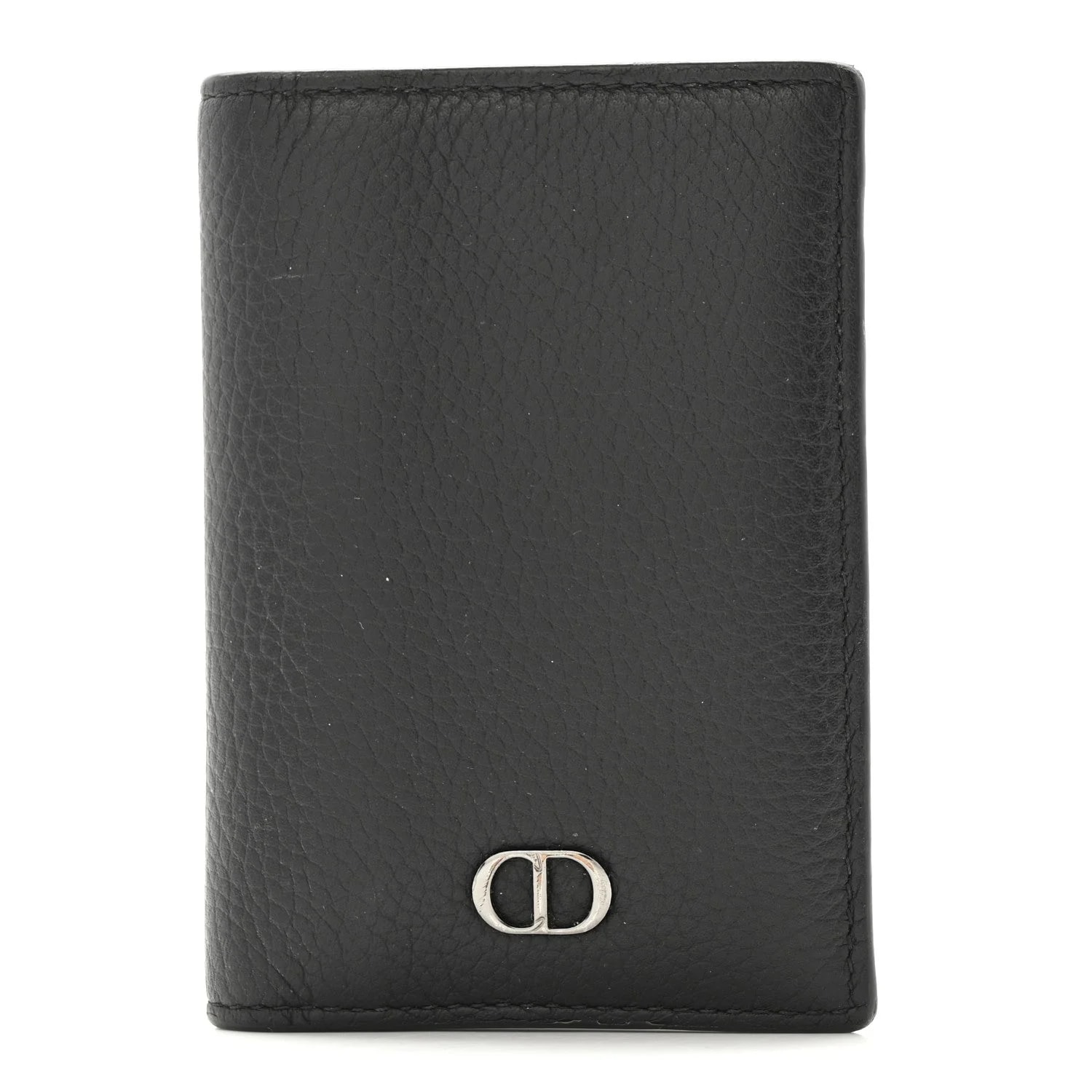 Dior — Grained Icon Vertical Bifold Card Holder — Accessory — resale