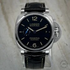 Panerai Luminor Marina 1950 42mm Black Gator Leather 2019 Full SET PAM01392 2