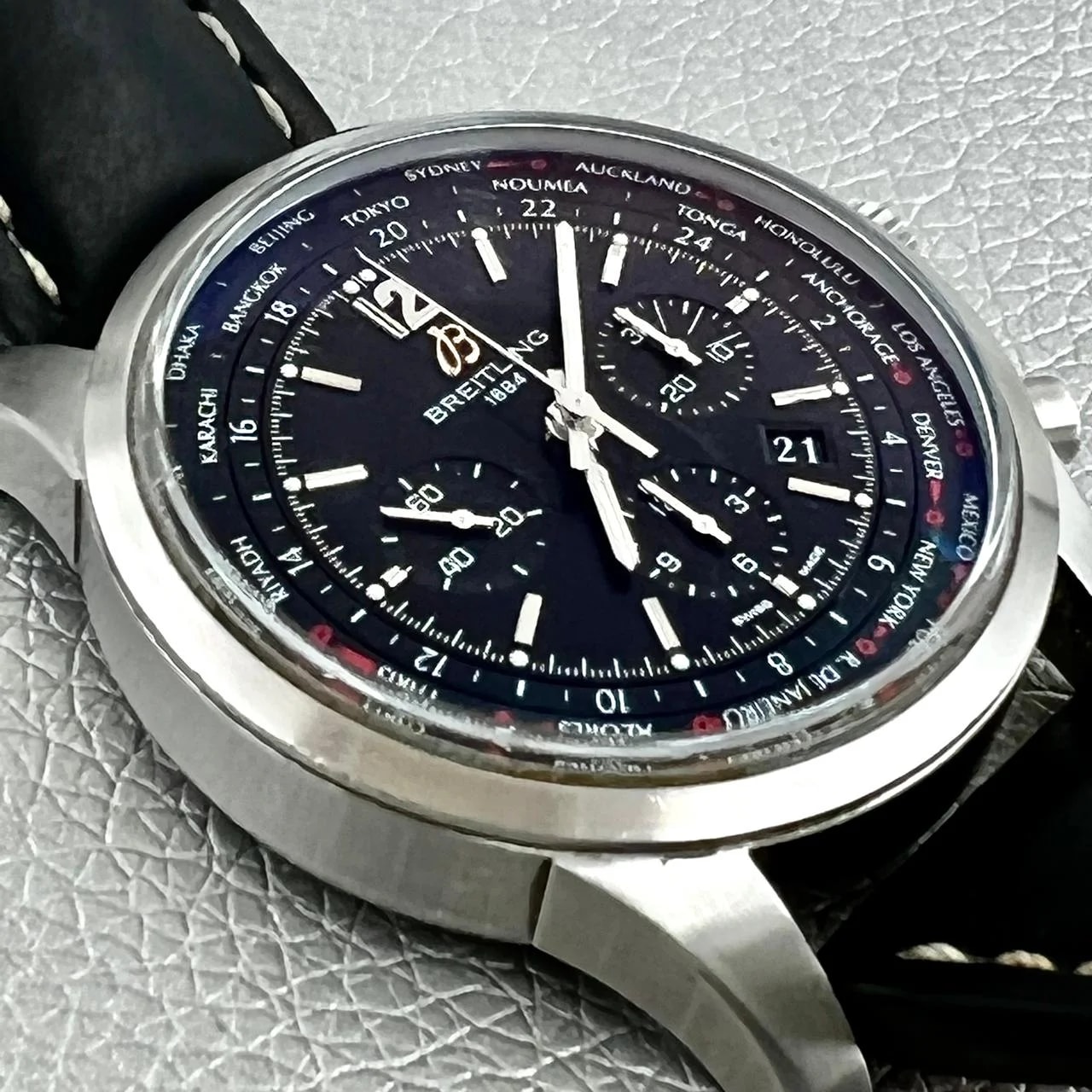 Breitling Transocean Chronograph Unitime Stainless Steel 2