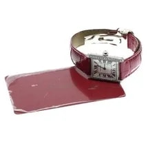 Cartier — Cartier Tank Louis SM WJTA0011 22mm K18WG Silver Dial Hand-Wind Leather #C021 — Watch — resale