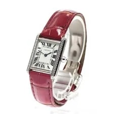 Cartier Tank Louis SM WJTA0011 22mm K18WG Silver Dial Hand-Wind Leather #C021 2