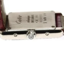 Cartier Tank Louis SM WJTA0011 22mm K18WG Silver Dial Hand-Wind Leather #C021 3