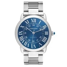 Cartier Ronde Solo XL 42 Steel Blue Dial WSRN0023 Card 2