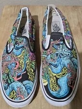 Vans Classic Slip Ons Limited Edition Underwater/Psychedelic Under the Sea 3