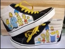 Vans Sk8 Hi X Simpsons Family Portrait 1987-2020 Size 5.5 7... 2