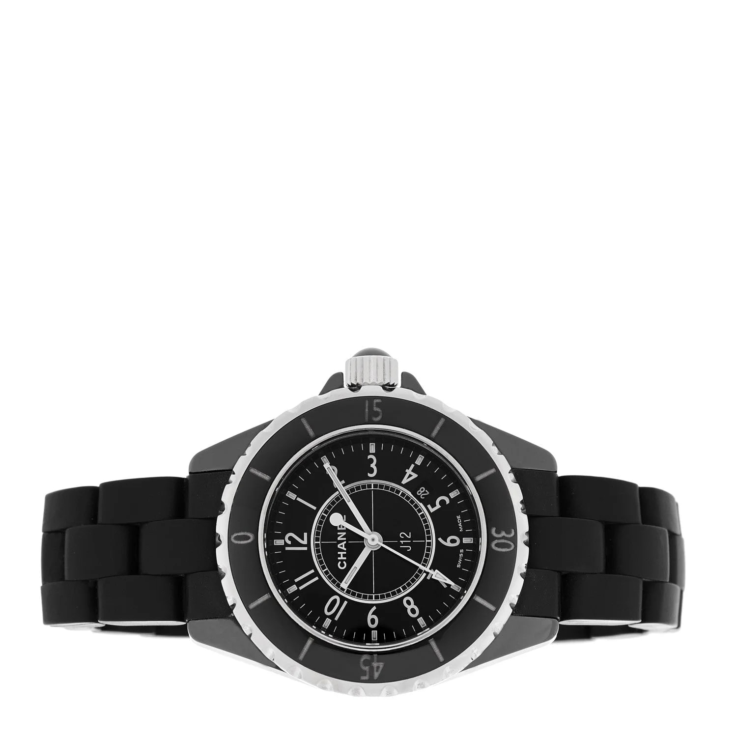 Stainless Steel Matte Ceramic 33mm J12 Quartz Black 2