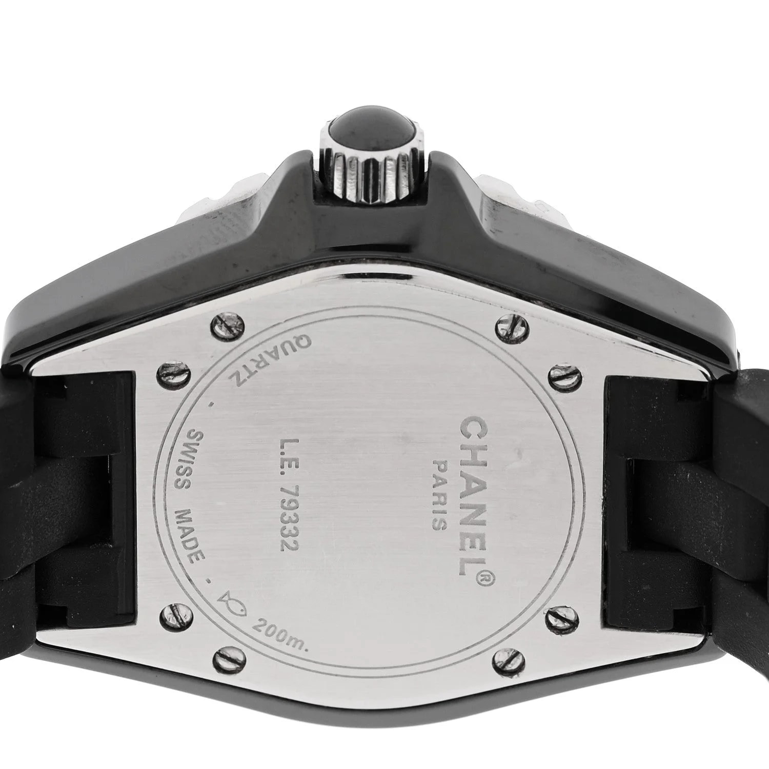 Stainless Steel Matte Ceramic 33mm J12 Quartz Black 4