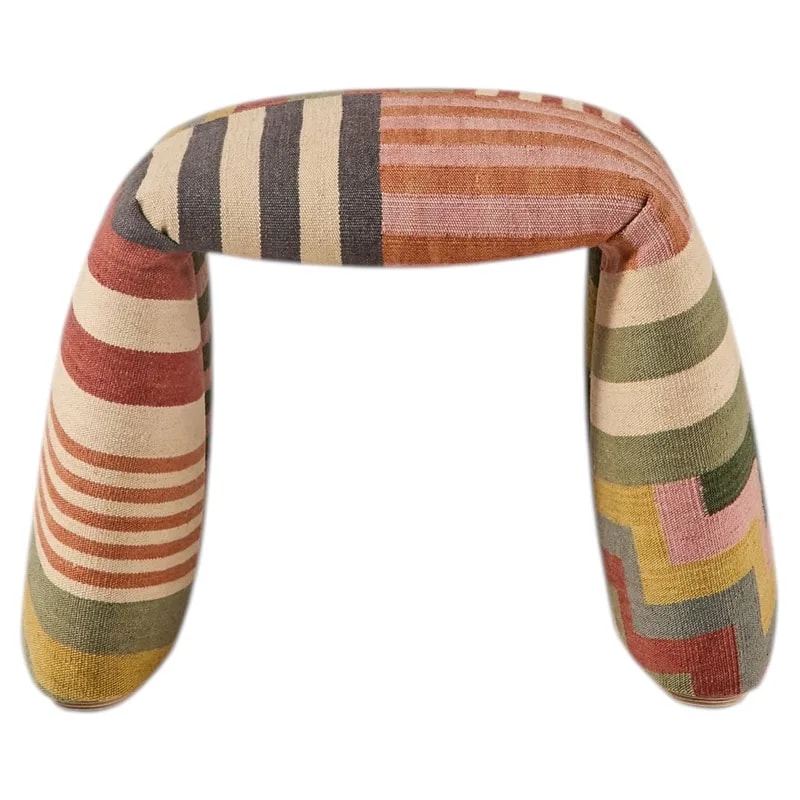 Small Folded Upholstered Kilim Bench by Estudi Manel Molina and Nanimarquina — Furniture — resale