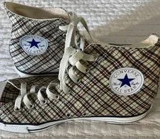Converse — Converse Chuck Taylor Tartan Print Limited Edition High Tops M/Sz 10 W/12 — Sneaker — resale