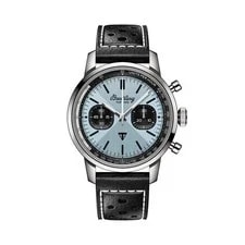 Breitling Top Time B01 Triumph 41 Ice Blue Dial Leather Strap AB01764A1C1X1 2