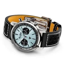 Breitling Top Time B01 Triumph 41 Ice Blue Dial Leather Strap AB01764A1C1X1 3