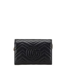 Gucci GG Marmont Chain Wallet 474575 Auth From Japan 3