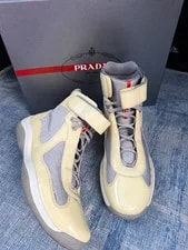 Prada — Prada America's Cup Top High Lace-Up Hook & Loop — Sneaker — resale