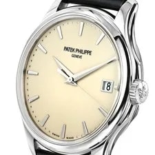 Patek Philippe Calatrava 39MM Ivory Index Hour Markers Dial White Gold 3