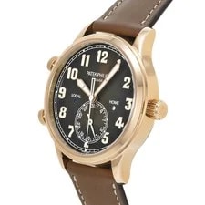 Patek Philippe Calatrava Pilot Travel Time 5524R-001 42mm Brown #WW4946 2