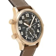 Patek Philippe Calatrava Pilot Travel Time 5524R-001 42mm Brown #WW4946 3