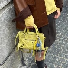 ☆☆☆☆Auth Balenciaga the City Mini 2Way With Strap Neon 2