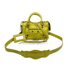 ☆☆☆☆Auth Balenciaga the City Mini 2Way With Strap Neon 4