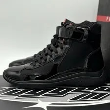 Prada — Size 10.5 UK (11.5 US) - Prada Cup High Top ' | ! — Sneaker — resale