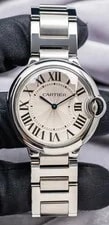 Cartier Ballon Bleu 36 Mm Silver Dial Stainless Steel Bracelet Quartz W69011Z4 3