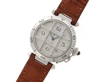 Cartier Pasha Grid Plonger W31040H3 Stainless Steel 38mm Silver Dial #DW618 2
