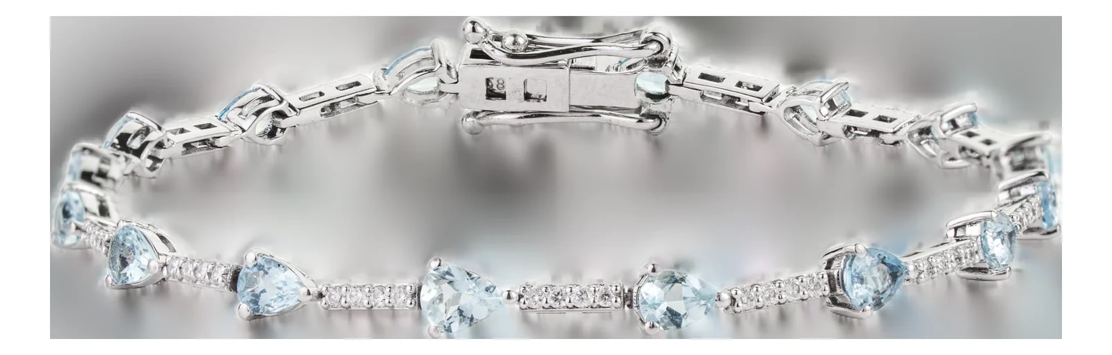 VR Jewels — Mexican 1.61ct Pear Cut & Tennis in 14k White Gold — Jewelry — resale