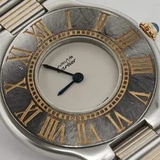 Cartier Must de 21 Cream Dial Stainless Steel 18k Yellow Gold 4