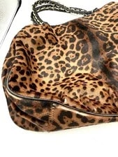 Fendi Large Leopard Ponyhair Mia Baguette 3