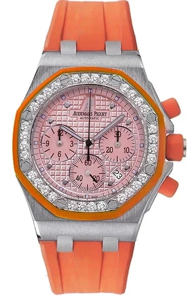 Worldofluxuryus — Audemars Piguet Royal Oak Offshore 18K White Gold & Diamonds — Watch — resale