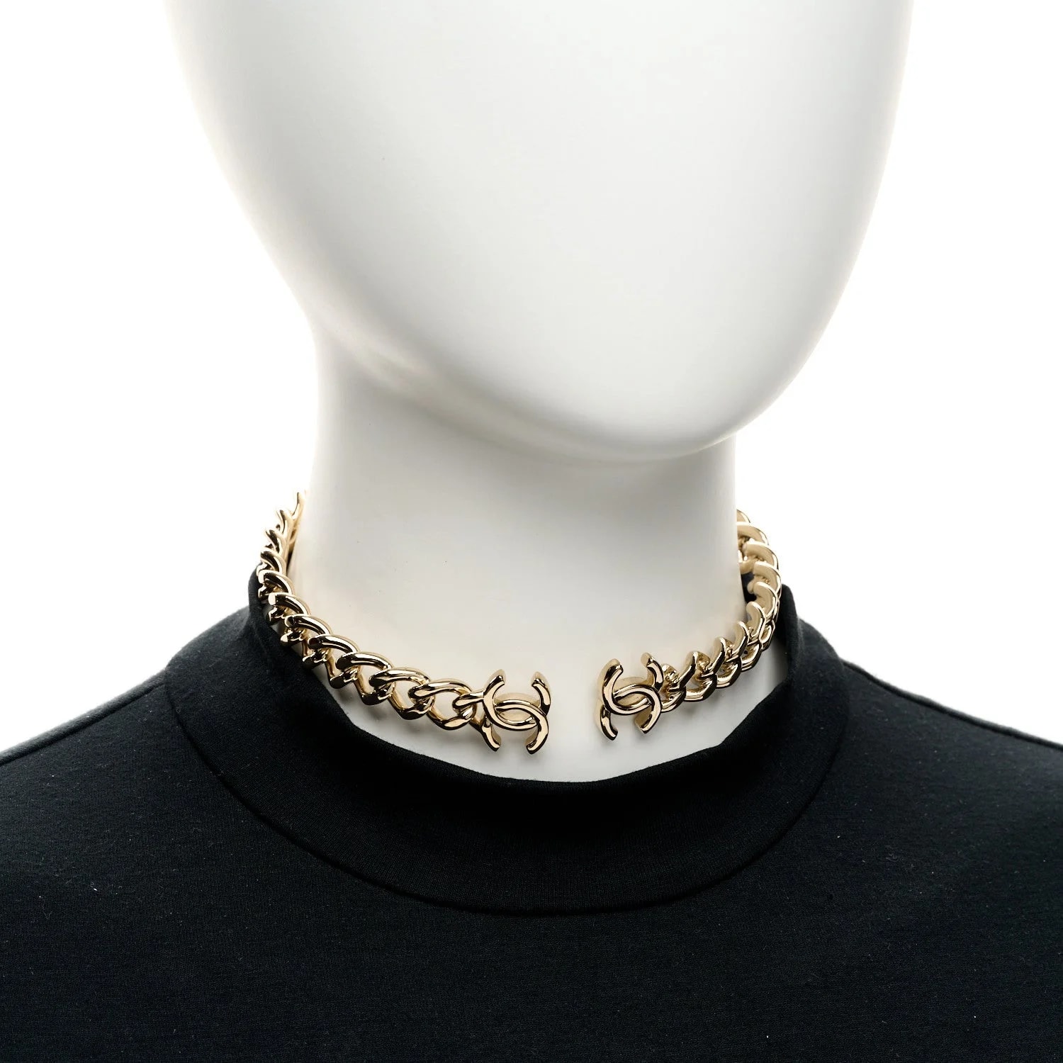 Metal CC Chain Link Choker L 2
