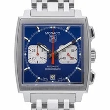 Tag Heuer — Tag Heuer Monaco CW2113-0 With 38mm Steel Case and Blue Dial. Excellent Condi... — Watch — resale