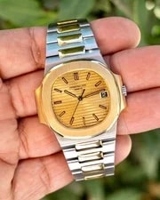 Patek Philippe — 1985 Patek Philippe Nautilus 3800 Ribbed Champagne Dial 38mm Unpolished — Watch — resale