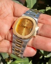 1985 Patek Philippe Nautilus 3800 Ribbed Champagne Dial 38mm Unpolished 4