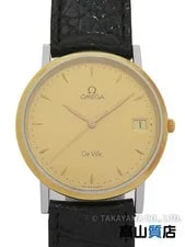 Omega — Omega Devil Quartz Gold Stainless Steel Leather Band — Watch — resale