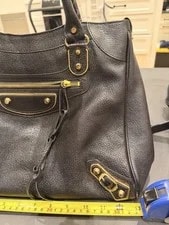 Balenciaga Medium le City Satchel Top Handle Studded Zip Buckle With Strap 4