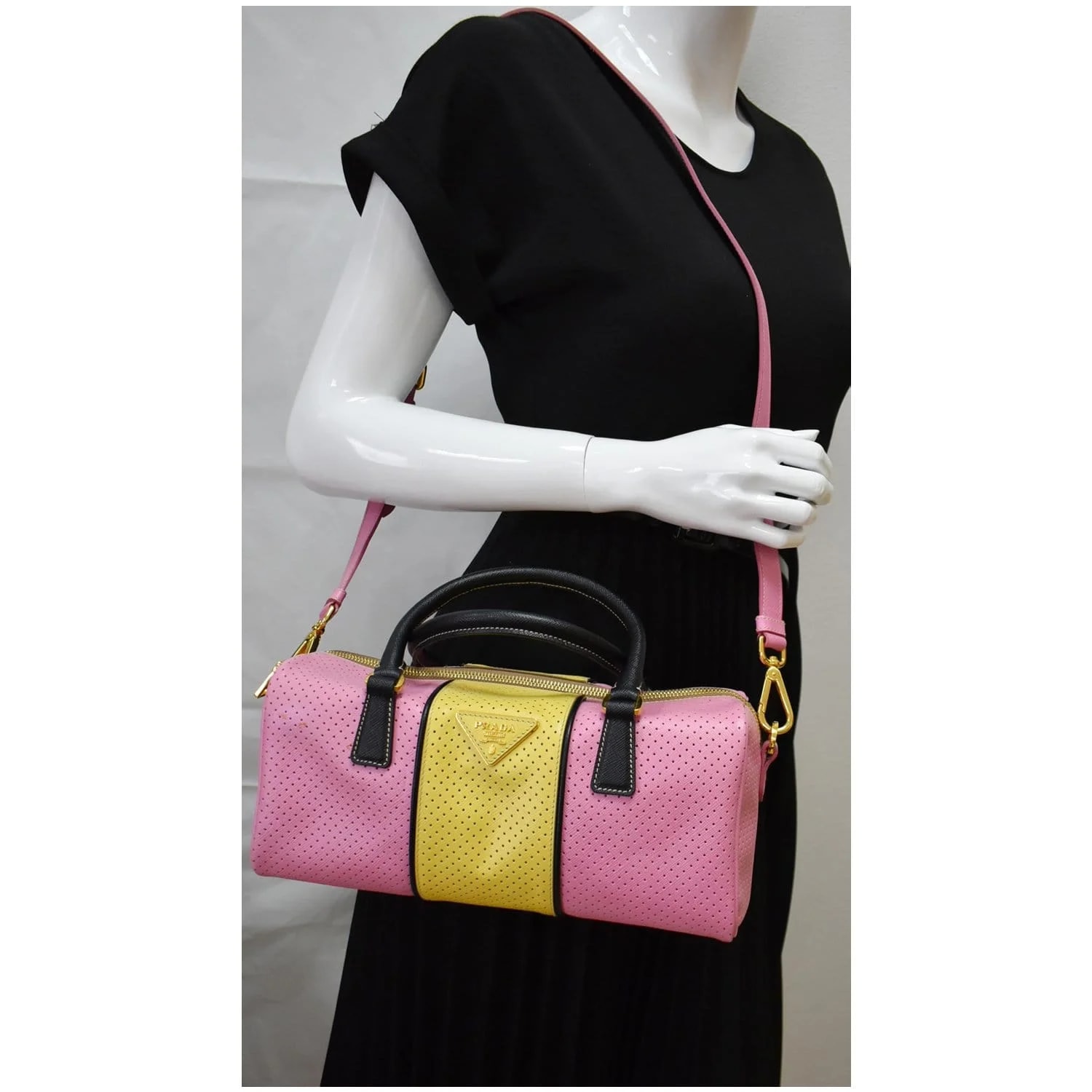 Prada Bowling Perforated Satchel 2