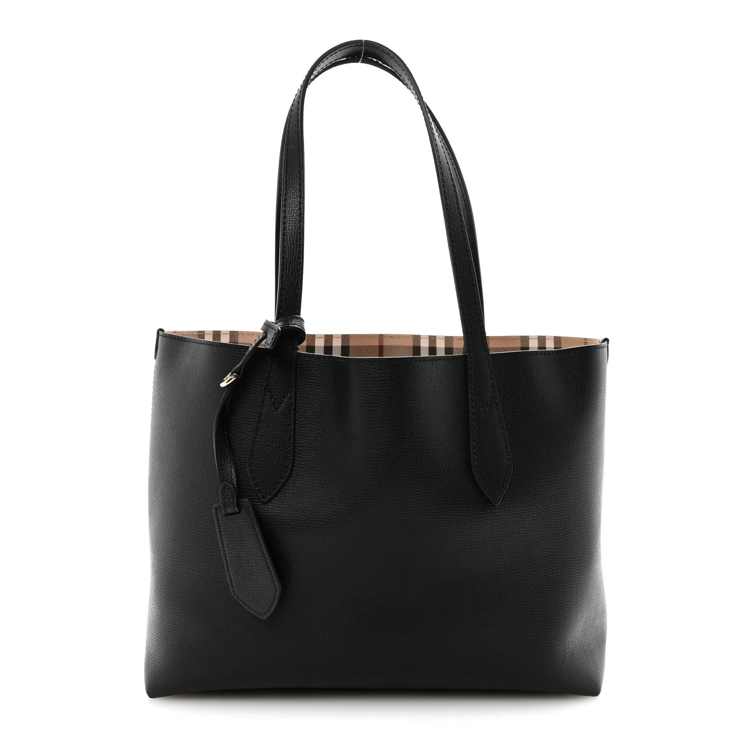 Burberry — Grainy Check Small Reversible — Handbag — resale