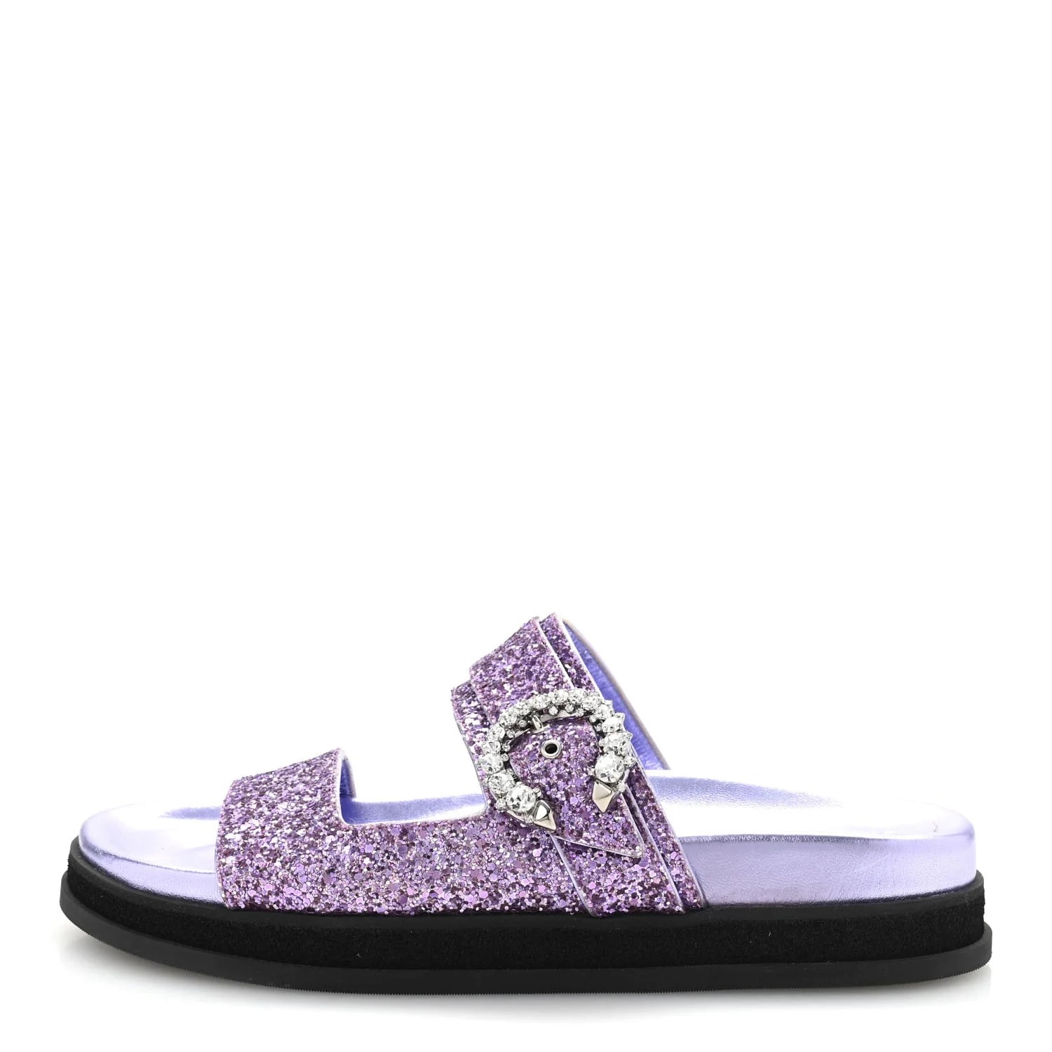 Jimmy Choo — Glitter Embellished Marga Slide 39 — Designer Shoe — resale