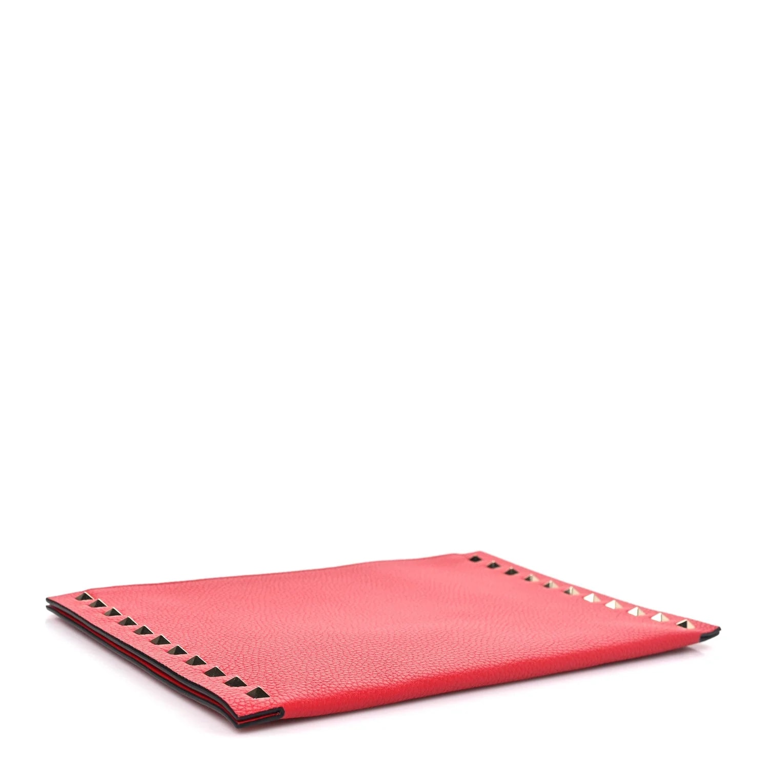 Pebbled Large Rockstud Flat Zip 4