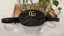 Gucci — Gucci GG Marmont Chevron Belt Zip Closure — Handbag — resale