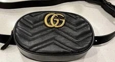 Gucci GG Marmont Chevron Belt Zip Closure 2
